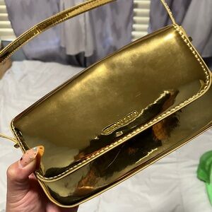 Gold Metallic Shoulder Bag